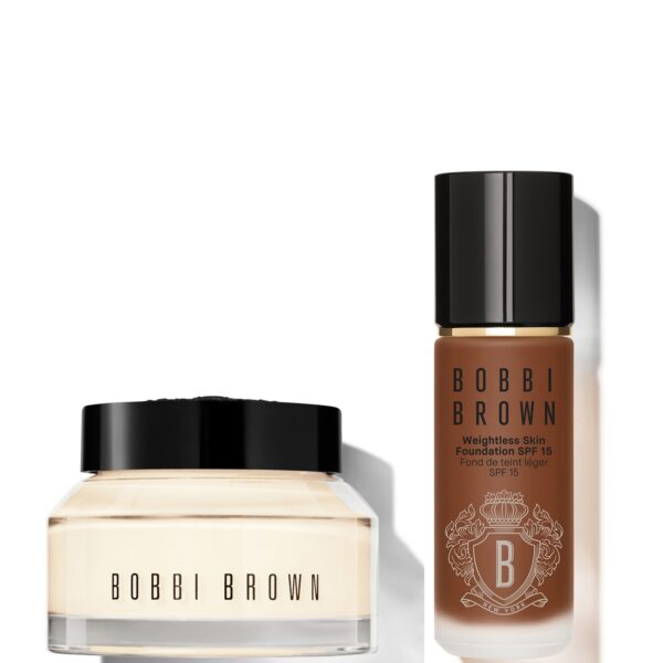 Bobbi Brown 24-hour Hydration Duo - Vitamin Enriched Face Base & Foundation Bundle (Various Shades) - Cool Walnut