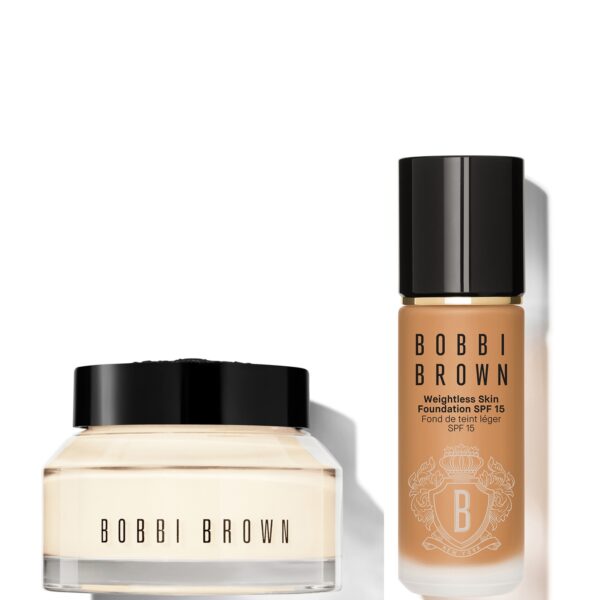 Bobbi Brown 24-hour Hydration Duo - Vitamin Enriched Face Base & Foundation Bundle (Various Shades) - Cool Honey