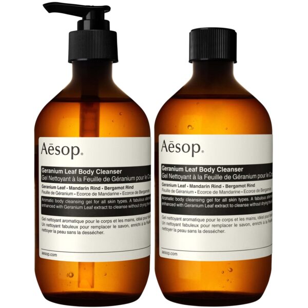 Geranium Leaf Body Cleanser & Refill Duo