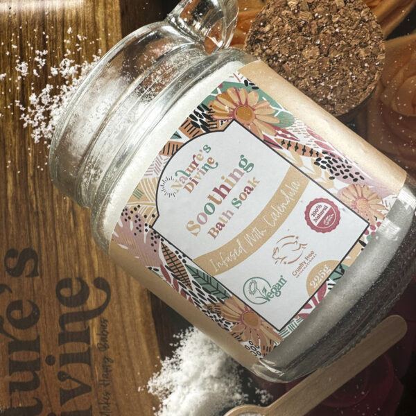 Nature's Divine Soothing Calendula Bath Salts 225g.