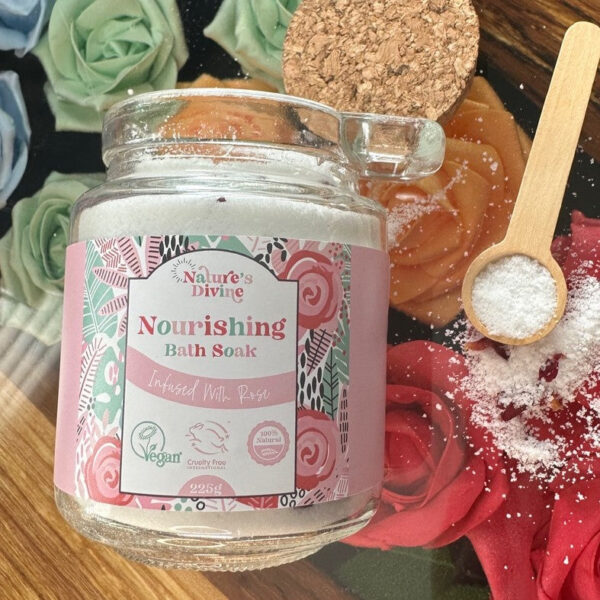 Nature's Divine Nourishing Rose Bath Salts 225g