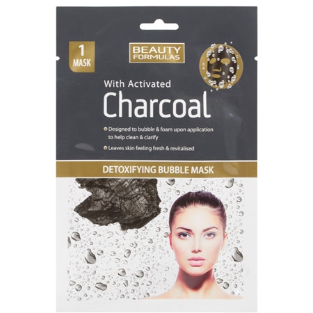 Beauty Formulas Charcoal Detoxifying Bubble Face Mask 1 piece.