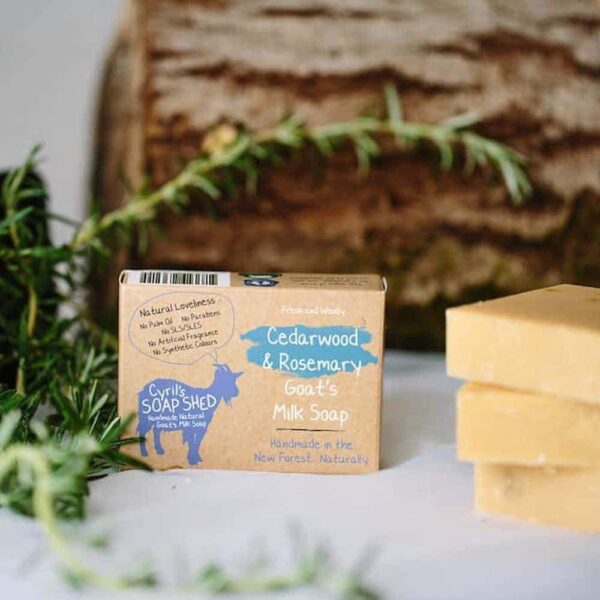Cyril's Soap Shed Goat's Milk Soap - Cedarwood & Rosemary | Plastic-Free