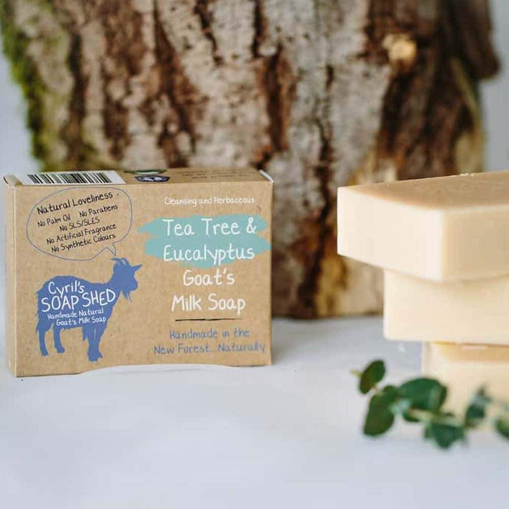 Cyril's Soap Shed Goat's Milk Soap - Tea Tree and Eucalyptus | Plastic-Free