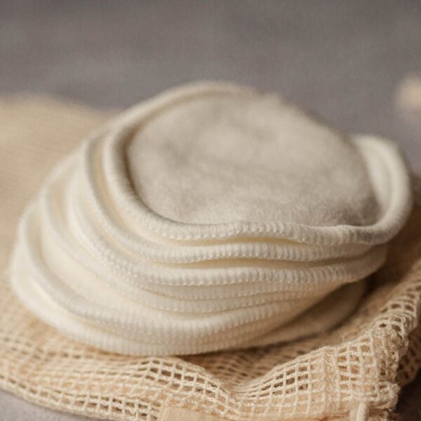 Reusable Soft Velvet Bamboo & Cotton Make-Up Remover Pads by &Keep, 10